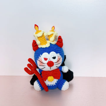 Handmade Beautiful Crochet Creepy Doraemon