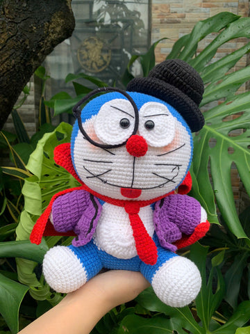 Handmade Beautiful Crochet Devil Doraemon
