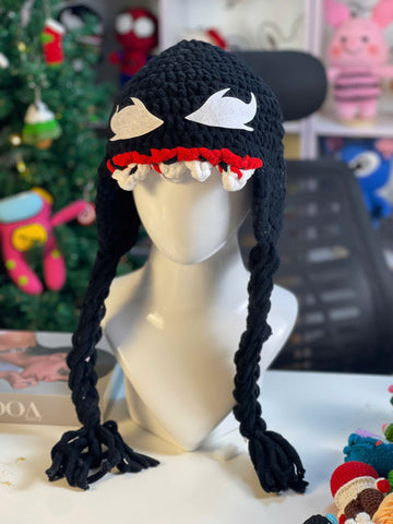 Handmade Crochet Venom Hat