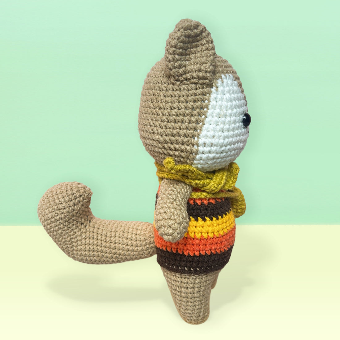 Handmade Cute Crochet Squirrel With Bag Amigurumi