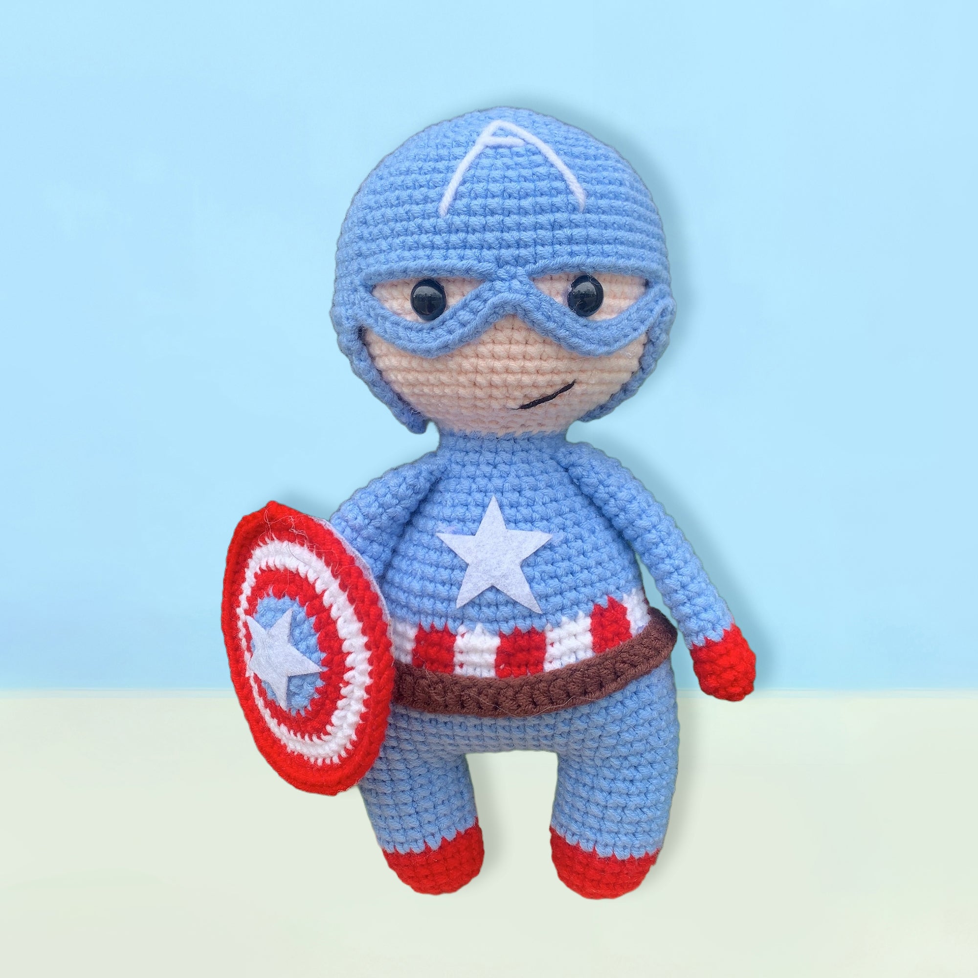 Handmade Cute Crochet Captain America