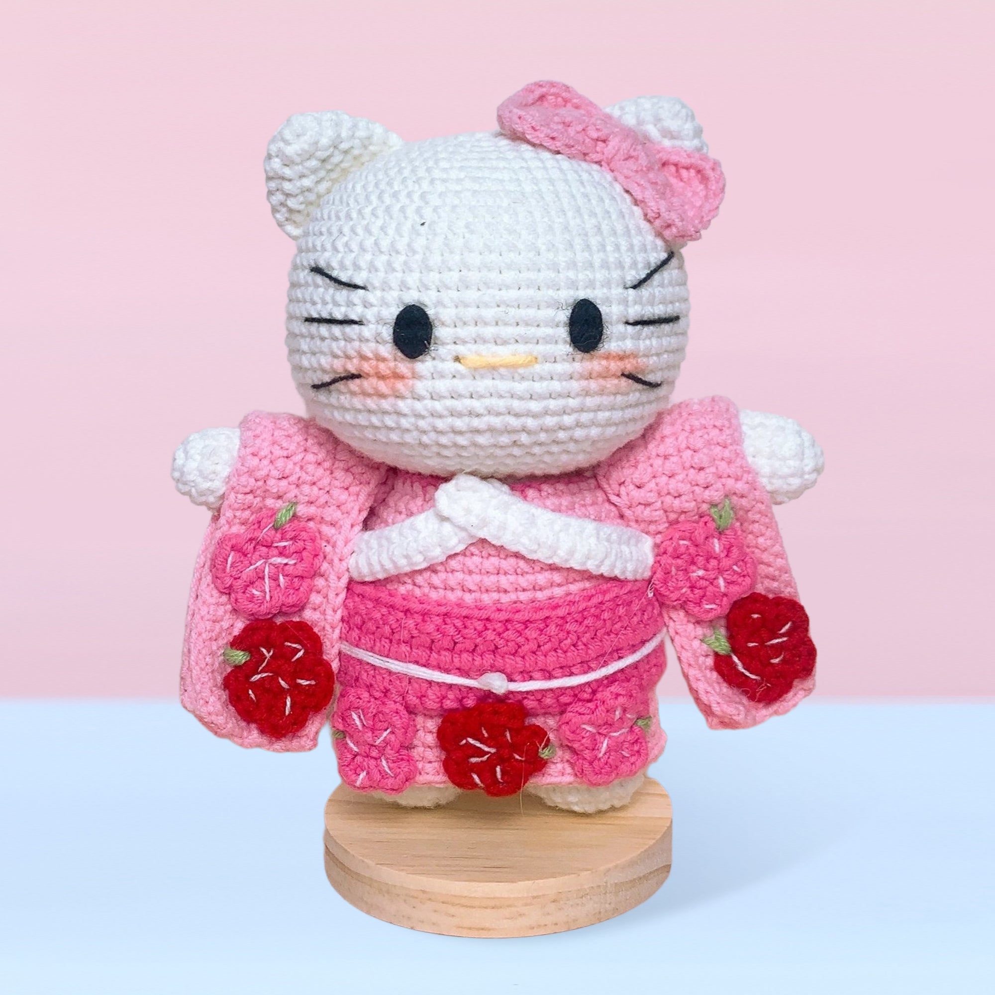 Handmade Cute Crochet Hello Kitty Kimono