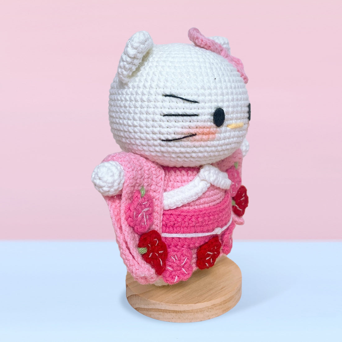 Handmade Cute Crochet Hello Kitty Kimono