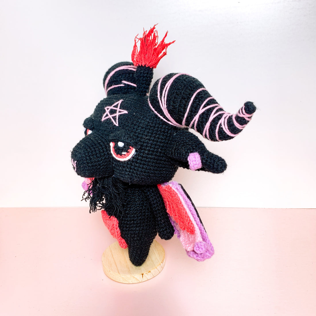 Handmade Beautiful Halloween Crochet Baphomet