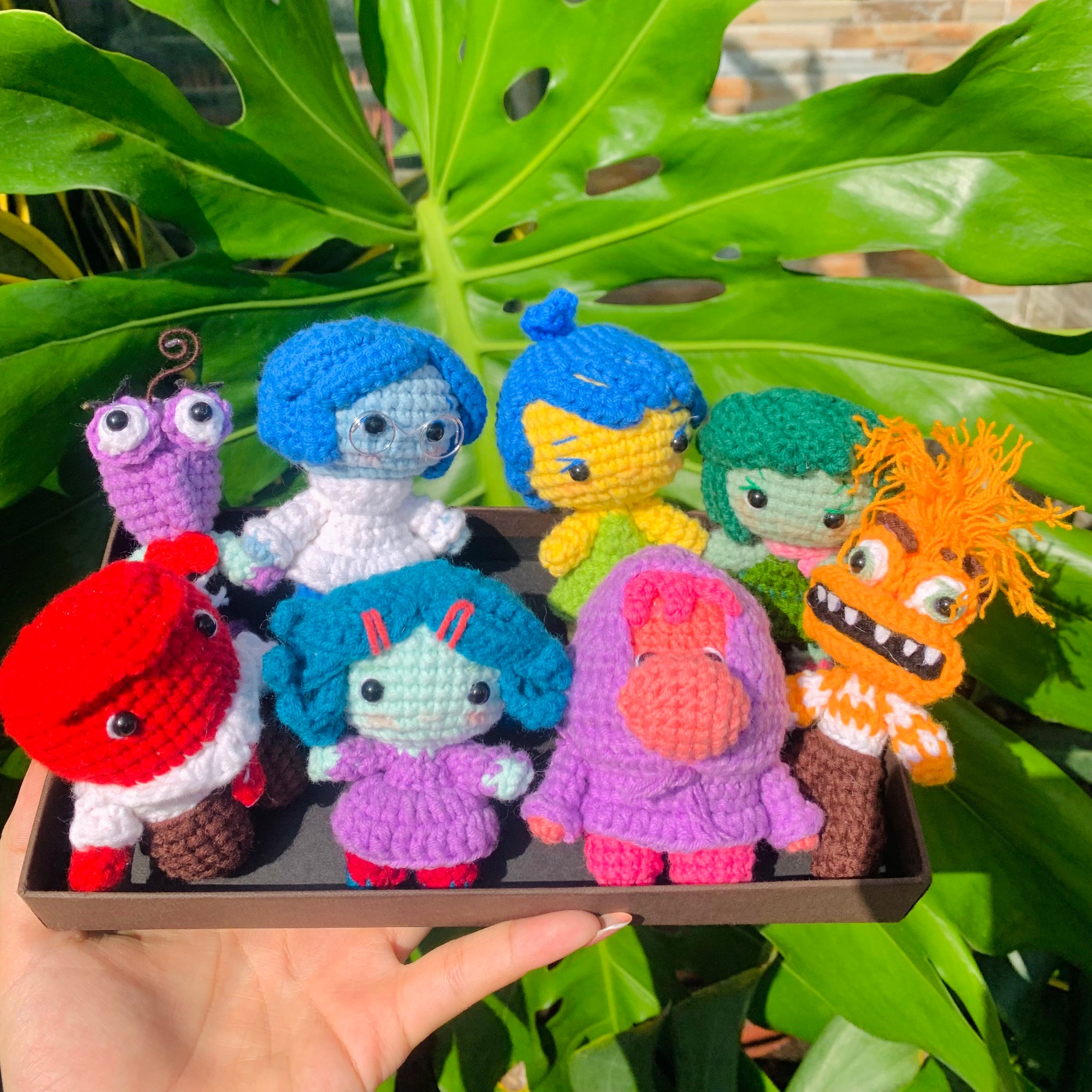 Handmade Beautiful Crochet Inside Out Character Keychain