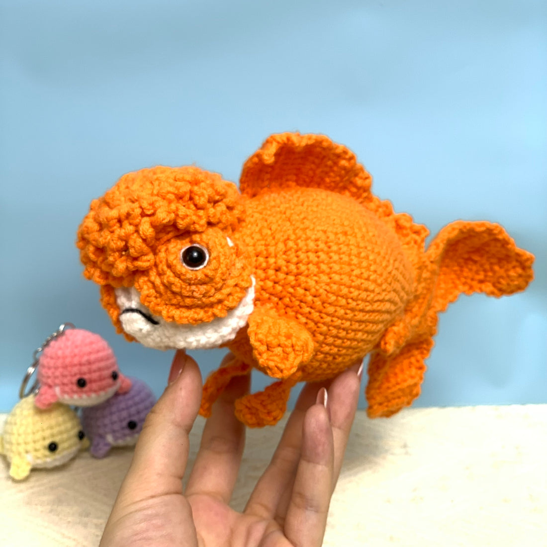 Handmade Beautiful Crochet Gold Fish