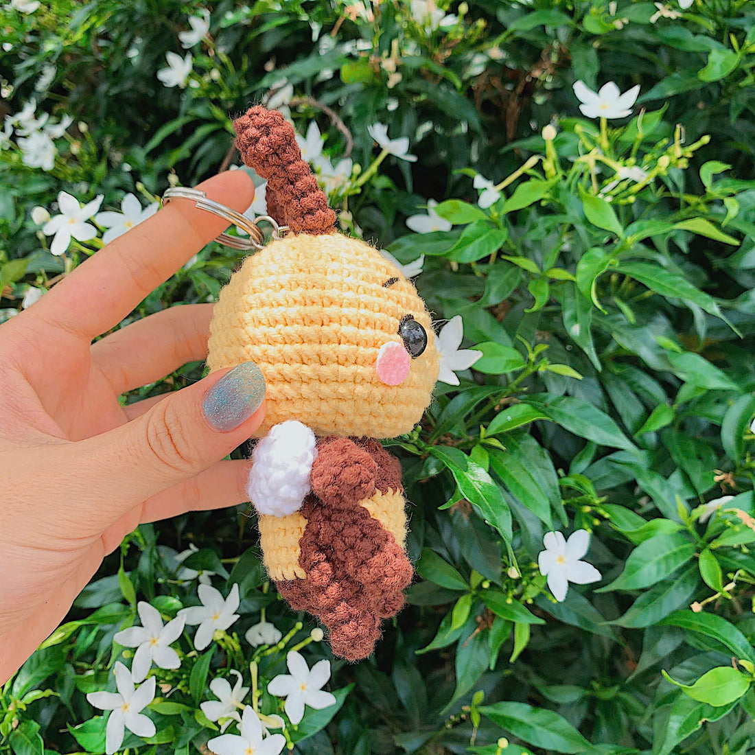 Handmade Cute Crochet Bee Keychain