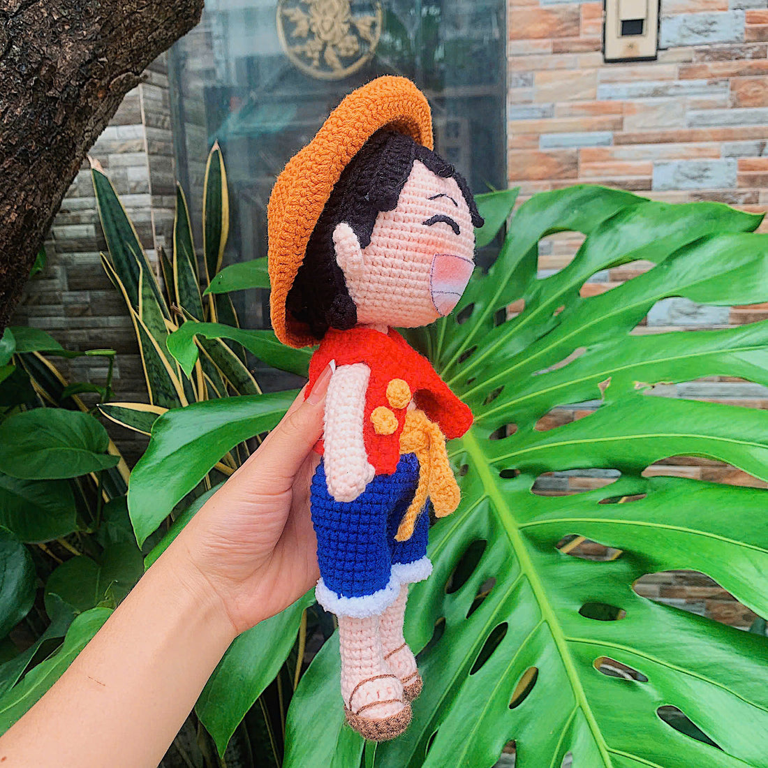 Handmade Beautiful Crochet Luffy from One Piece