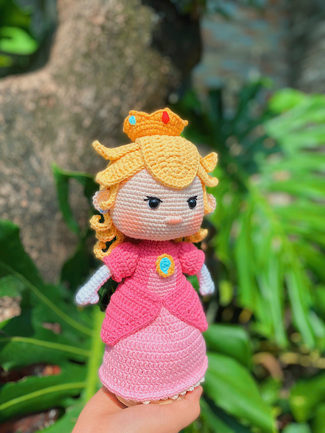 Handmade Beautiful Crochet Princess Peach