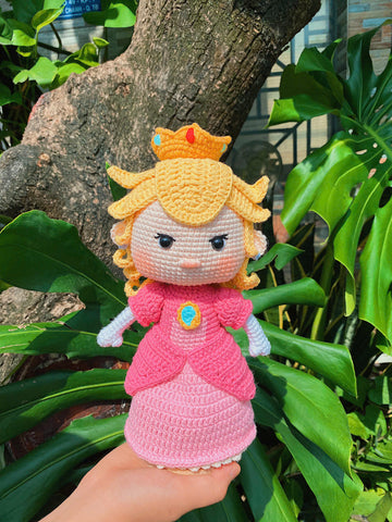 Handmade Beautiful Crochet Princess Peach