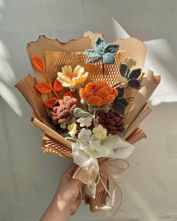 Handmade Beautiful Crochet Flower Bouquet