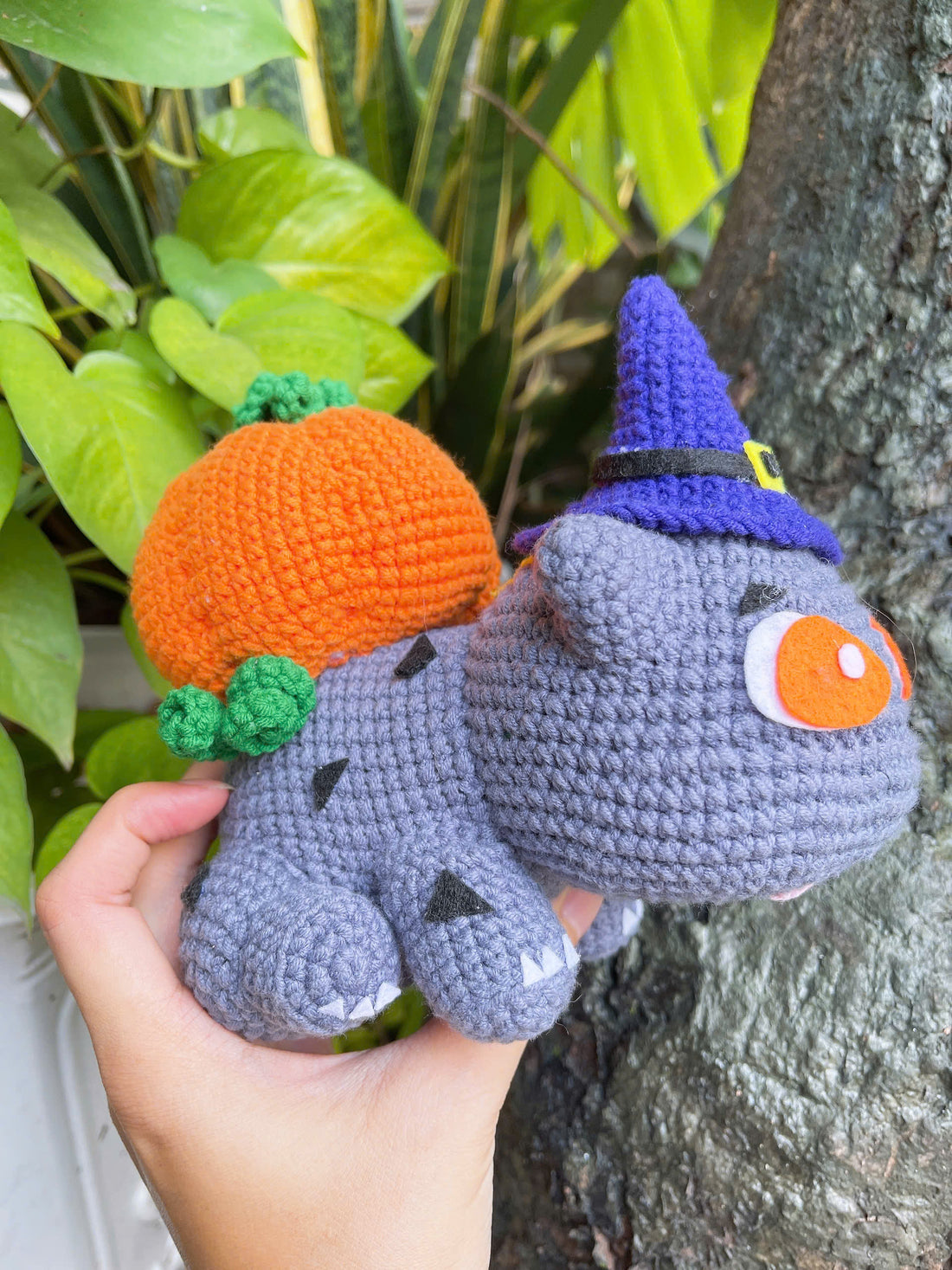 Handmade Halloween Crochet Bulbasaur